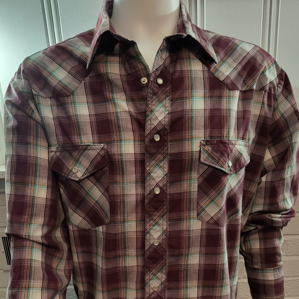 Men's Wrangler Western Shirt with Pearl Snaps